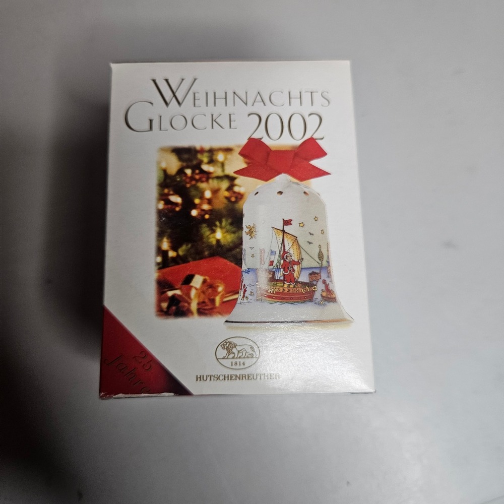 Hutschenreuther 2002 Christmas Bell Hansestadt Ole Winther Porcelain Ornament